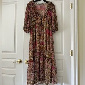 Zara printed maxi dress/coverup